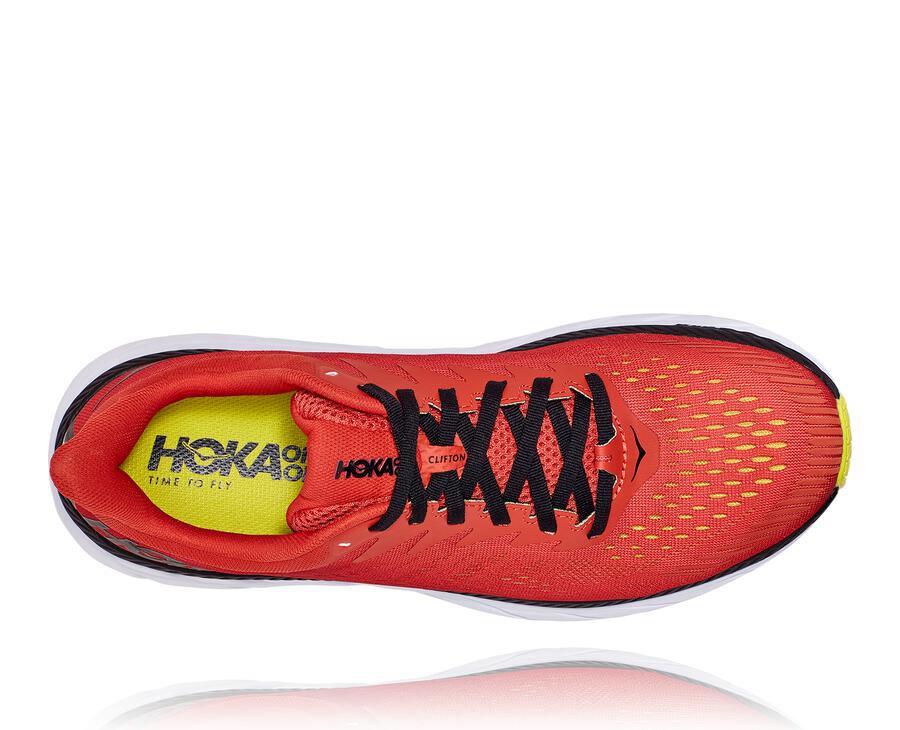 Hoka One One Tenisky Panske Červené - Clifton 7 - 53182-FYPL